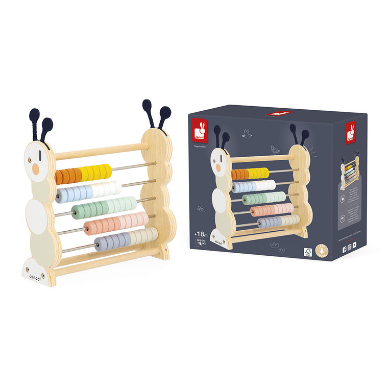 Liczydło drewniane Janod Sweet Cocoon – zabawka edukacyjna