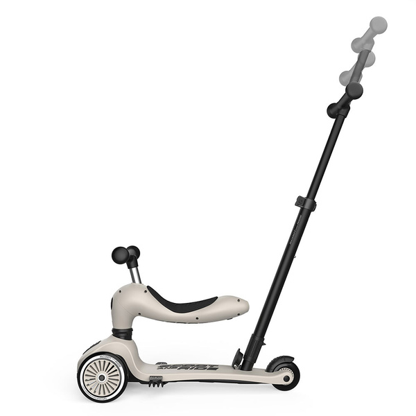 Scoot and Ride HK1 Push and Go 2w1 jeździk i hulajnoga dla dzieci 1-5 lat, kolor: Ash