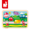 Puzzle drewniane 3D Pojazdy 7 elementów dla dzieci 18 m+, Janod