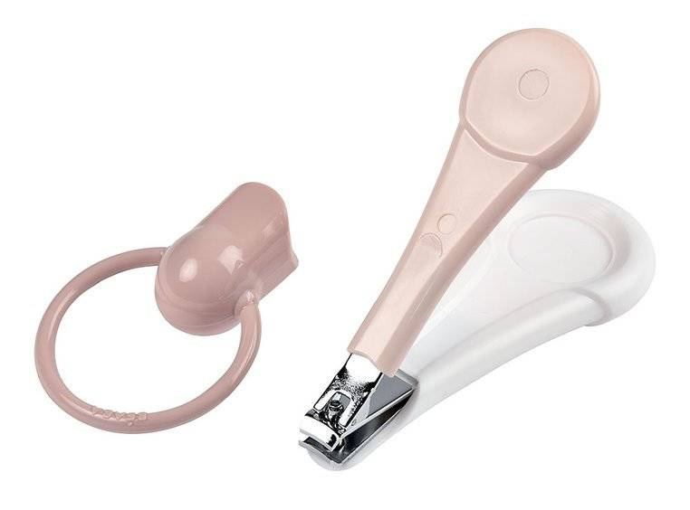 Bezpieczne cążki do paznokci Beaba Old Pink