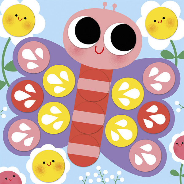 Zestaw kreatywny Okrągłe naklejki My arts & crafts dla dzieci 2+, Janod