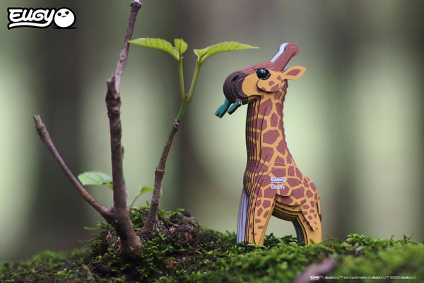 Układanka Puzzle 3D Żyrafa - zestaw kreatywny dla dzieci 6+, Eugy