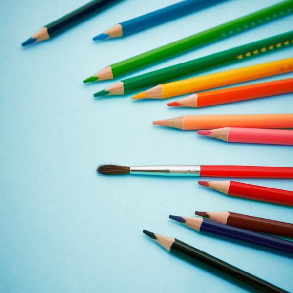 Zestaw kreatywny - Kredki akwarelowe z pędzelkiem 12 kolorów 3 lata+, Janod