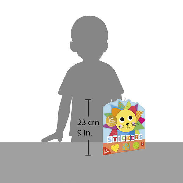 Zestaw kreatywny - naklejki Figury geometryczne, dla dzieci, 18 m+, Janod