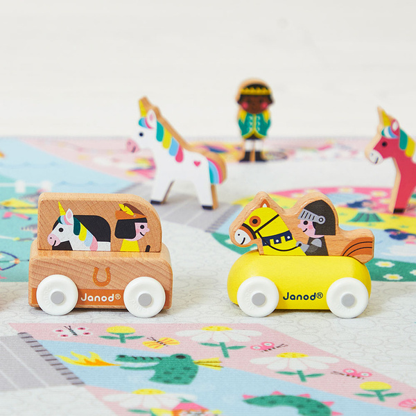 Mata edukacyjna / dywan z drogą Zaczarowane królestwo, 2 lata+, Janod