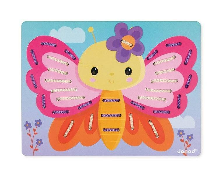 Kolorowa zabawka edukacyjna przeplatanka Janod Zwierzątka