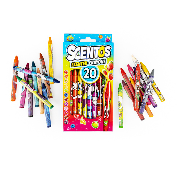 Pachnące Kredki Świecowe - 20 kolorów, dla dzieci, 3 lata+, Scentos