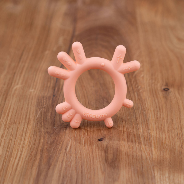 Silikonowy Gryzak kurczak Brzoskwiniowy, Giligums