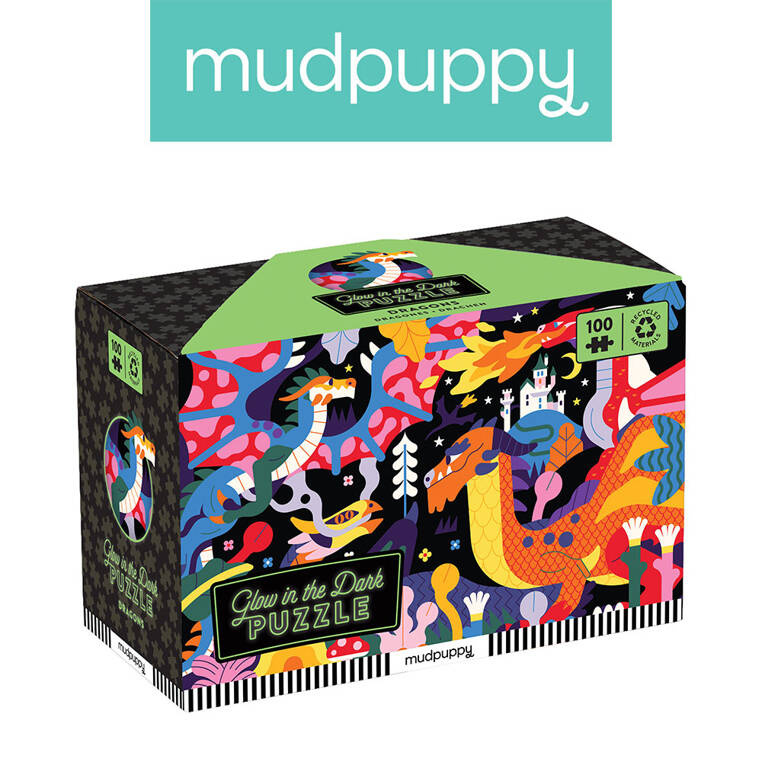 Puzzle świecące w ciemności Smoki Mudpuppy edukacyjne