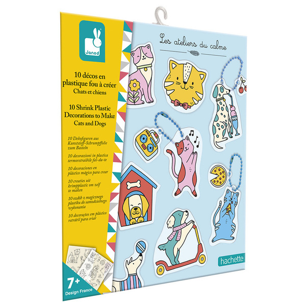 Zestaw kreatywny do tworzenia ozdób Koty i psy, dla dzieci 7 lat+, Janod