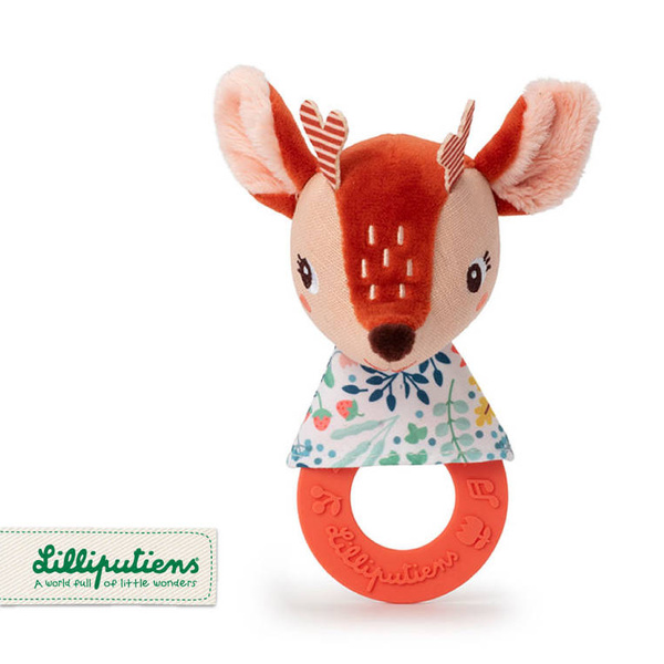 Grzechotka z silikonowym gryzakiem Sarenka Stella 0 m+, Lilliputiens
