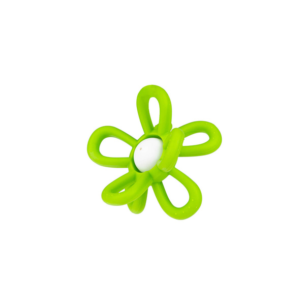 Grzechotka Gryzak silikonowy Kwiatek uspokajający zielony 3 m+, Giligums