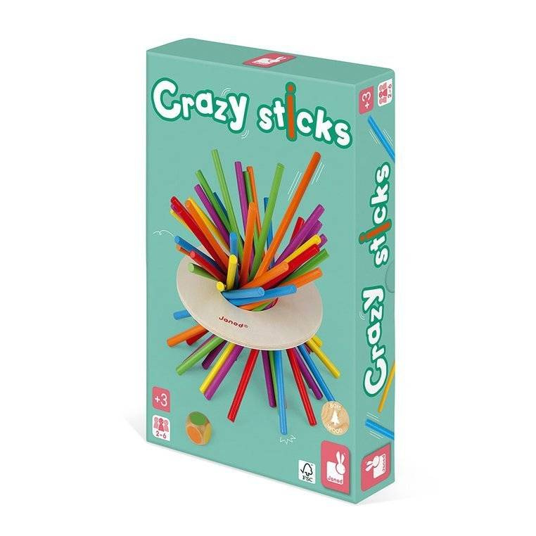 Gra zręcznościowa Zwariowane patyczki Janod - gra dla dzieci 3+