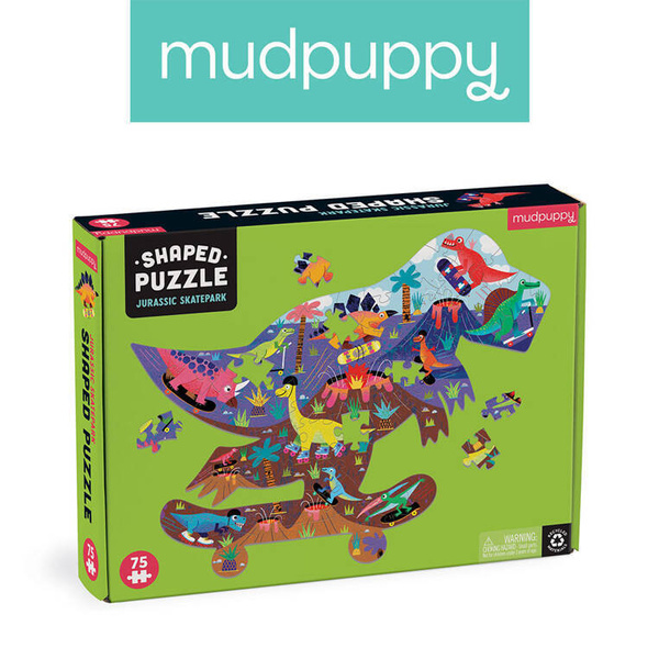 Puzzle konturowe Jurajski Skatepark 75 elementów 5+, Mudpuppy