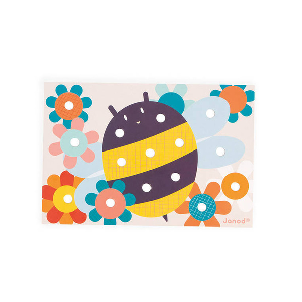 Układanka pierwsza drewniana mozaika 2+, Janod