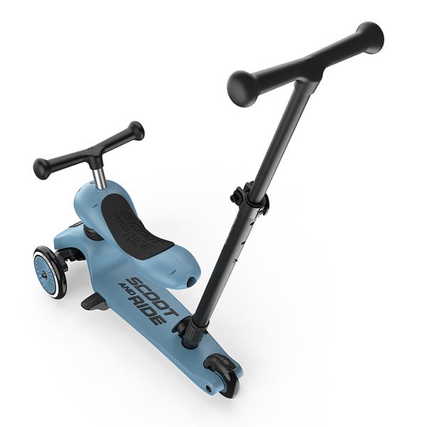 Scoot and Ride HK1 Push and Go 2w1 jeździk i hulajnoga dla dzieci 1-5 lat, kolor: Steel