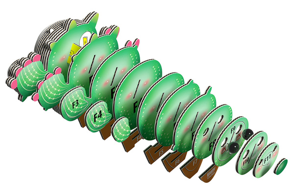 Układanka Puzzle 3D Kwitnący Kaktus - zestaw kreatywny dla dzieci 6+, Eugy