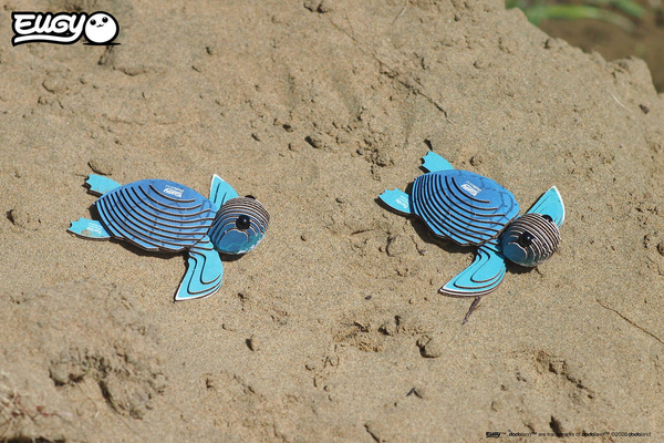 Układanka 3D Żółwik - puzzle przestrzenne zabawka kreatywna dla dzieci 6 lat+, Eugy