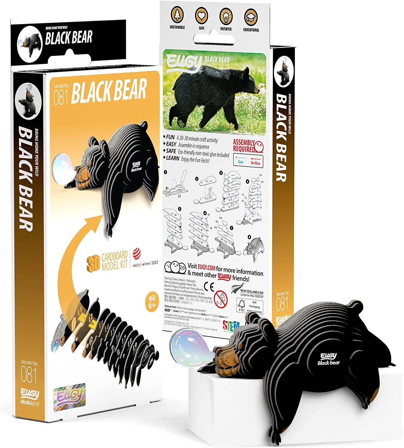 Układanka Puzzle 3D Niedźwiedź brunatny Eugy