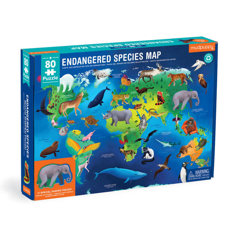 Puzzle edukacyjne Zagrożone gatunki Mudpuppy