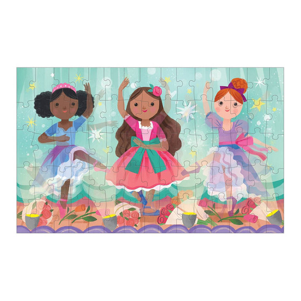 Puzzle soczewkowe z ruchomym obrazkiem Baletnice 75 elementów 5+, Mudpuppy