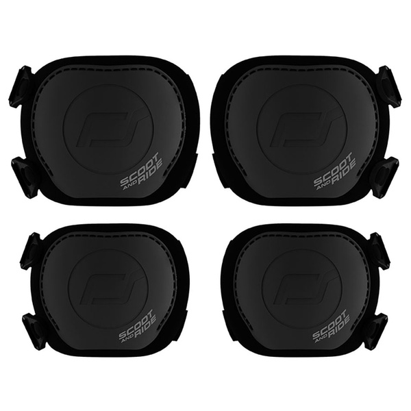 Zestaw: Scoot and Ride Kask dla dzieci 1-5 lat rozm. XXS-S, kolor: Black (czarny) + ochraniacze rozm. XXS