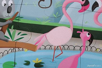 Puzzle sensoryczne 20 elementów Wycieczka do zoo Janod – jakość i francuski design