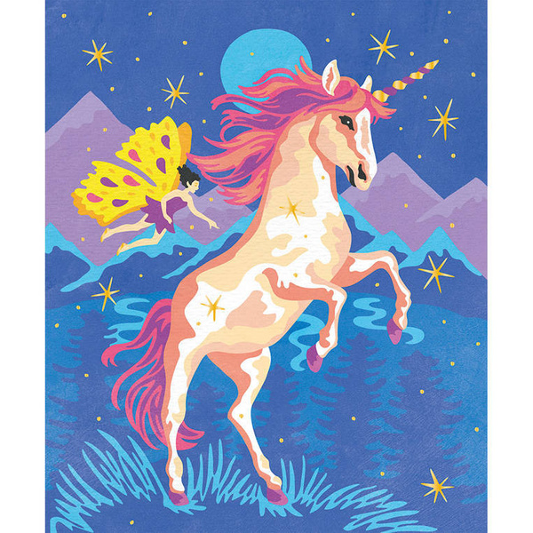 Zestaw kreatywny Malowanie po numerach Jednorożce 2 obrazy 7+, Janod
