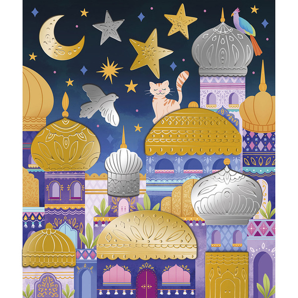 Zestaw kreatywny Metalowe naklejki do wytłaczania Bollywood dla dzieci 7 lat+, Janod