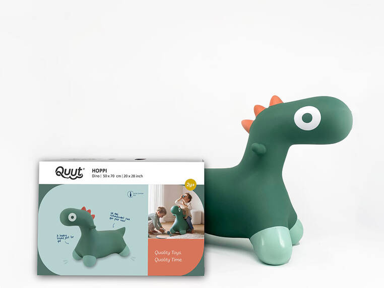 Skoczek sensoryczny Hoppi Dino Quut dla dzieci 2 lata+