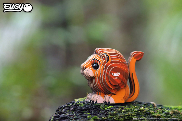 Układanka Puzzle 3D Lew - zestaw kreatywny dla dzieci 6 lat+, Eugy