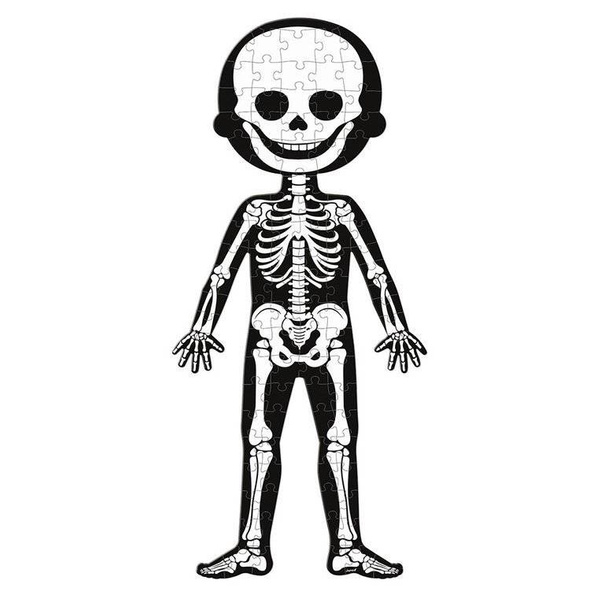 Puzzle edukacyjne gigantyczne Ciało człowieka 50, 75 i 100 elementów 5 +, Janod