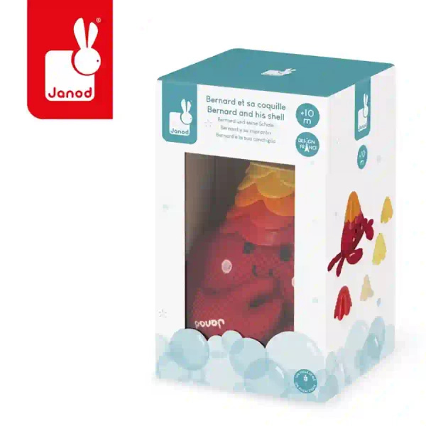 Zabawka do kąpieli - krab z muszelkami, dla dzieci, 10 m+, Janod