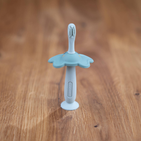 Silikonowa Szczoteczka Słoń Zielona 2w1, Giligums