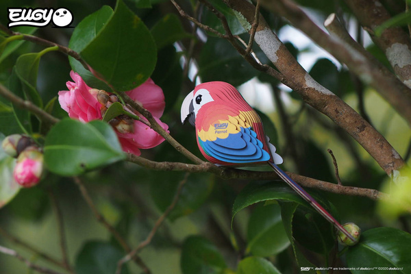 Układanka 3D Papuga – puzzle przestrzenne zabawka kreatywna dla dzieci 6 lat+, Eugy