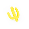Silikonowy gryzak na ząbkowanie Kaktus żółty dla dzieci  3 m+, Giligums