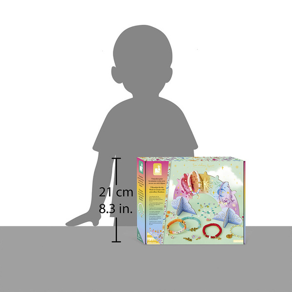 Zestaw kreatywny do tworzenia biżuterii ze stojakiem dla dzieci, 7 lat+, Janod