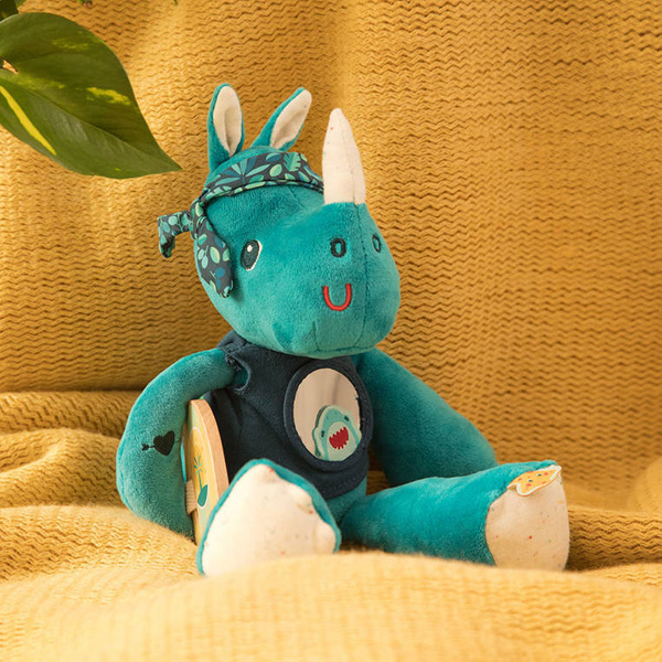 Przytulanka aktywizująca wielofunkcyjna Nosorożec Marius 9 m+, Lilliputiens ***OUTLET***