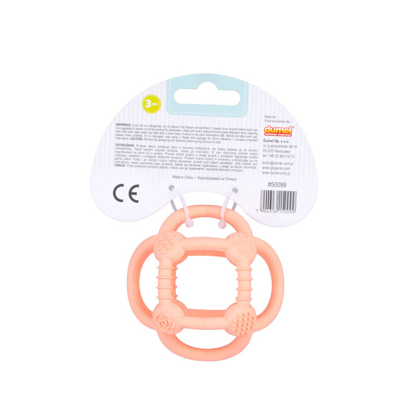 Silikonowy Gryzak ortodontyczny Piłka brzoskwiniowa, Giligums