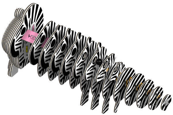 Układanka Puzzle 3D Zebra - zestaw kreatywny dla dzieci 6 lat+, Eugy