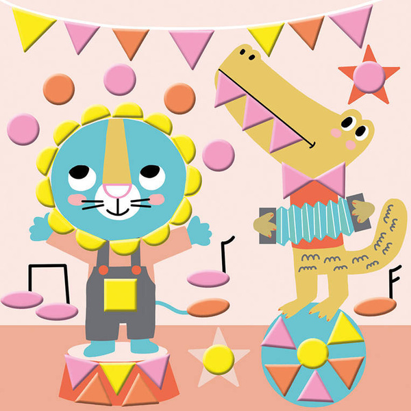 Zestaw kreatywny Naklejki geometryczne My arts & crafts 3+, Janod