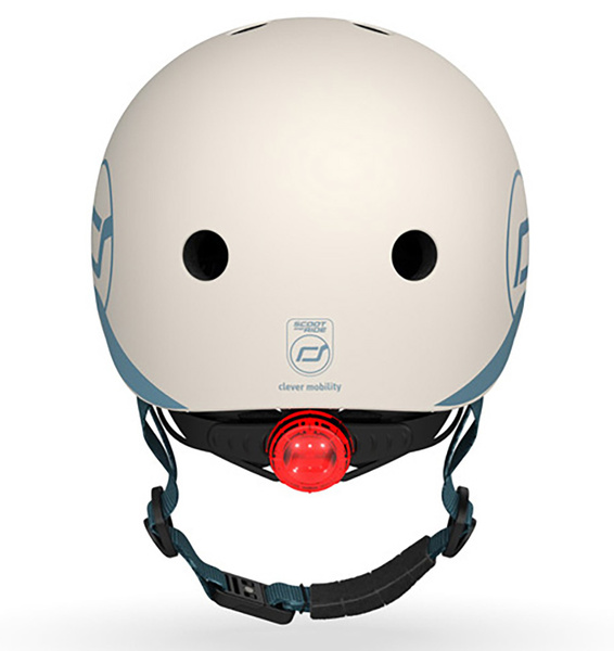 Zestaw: Scoot and Ride Kask dla dzieci 1-5 lat rozm. XXS-S, kolor: Ash + ochraniacze rozm. XXS