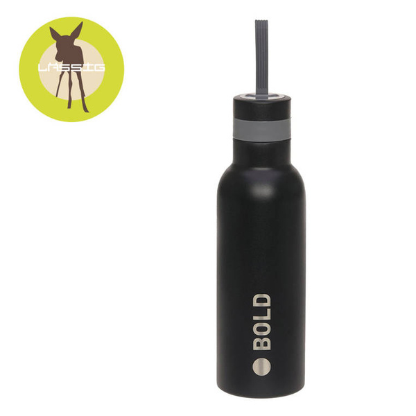 Bidon ze stali nierdzewnej 750 ml Bold czarny, Lassig