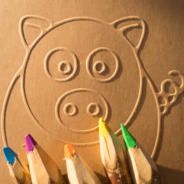 Wypukła kolorowanka dotykowa Zwierzęta, brązowa - eko, Robot Manufacture