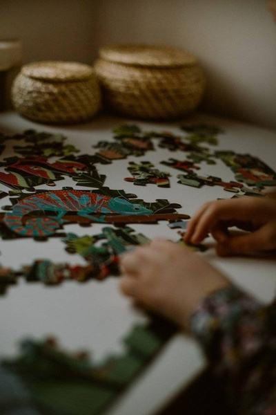 Puzzle świecące w ciemności Żaby i jaszczurki 100 elementów 5+, Mudpuppy