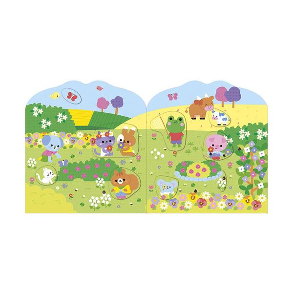 Zestaw kreatywny - książeczka z naklejkami Wieś, dla dzieci, 18 m+, Janod