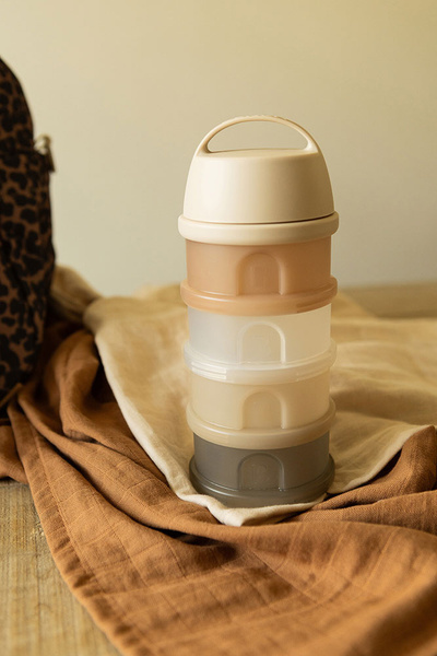 Pojemniki na mleko w proszku 4 komory (4x110ml) przeźroczyste, 0m+, Beaba