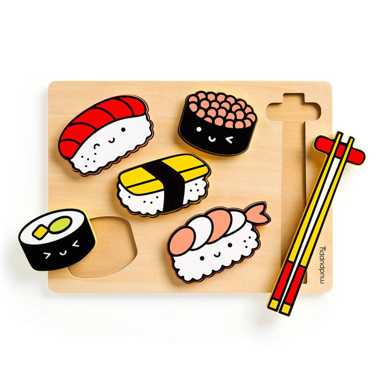 Mudpuppy Pierwsze puzzle drewniane 3D Sushi – funkcjonalność i wygoda