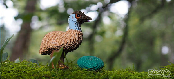 Układanka Puzzle 3D Emu - zestaw kreatywny dla dzieci 6 lat+, Eugy