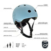 Scoot and Ride Kask dla dzieci 3+ rozm. S-M, kolor: Steel